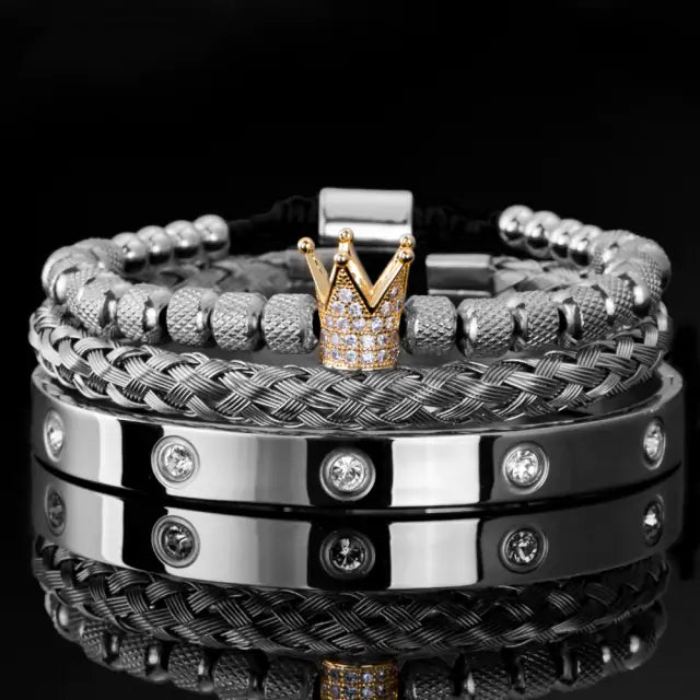 Royal Charm Men Bracelets Stainless Steel Men's Luxury Jewelry Bracelets Gifts