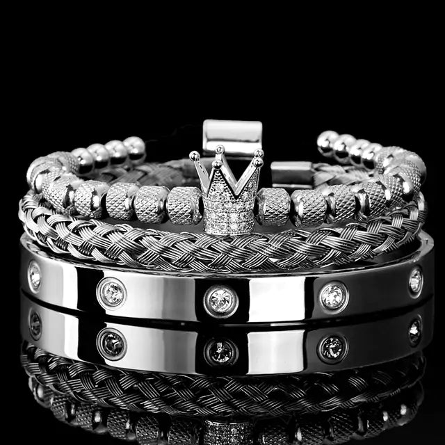 Royal Charm Men Bracelets Stainless Steel Men's Luxury Jewelry Bracelets Gifts